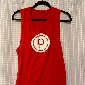 Red Pure Barre logo tank